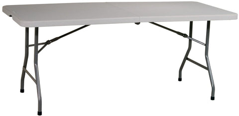 Office Star Work Smart™ 6' Resin Center Fold Multi Purpose Table [BT6FQ] Office Star Folding Table BT6FQ