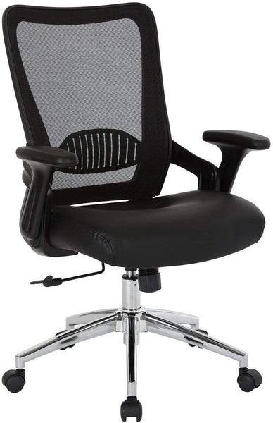Office Star Work Smart™ Black Bonded Leather Seat Chair [EMH6921C-EC3] Office Star Managers Chairs EMH6921C-EC3