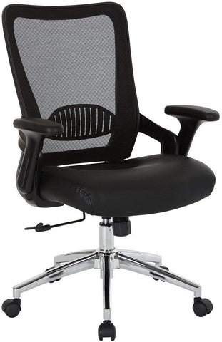 Office Star Work Smart™ Black Bonded Leather Seat Chair [EMH6921C-EC3] Office Star Managers Chairs EMH6921C-EC3