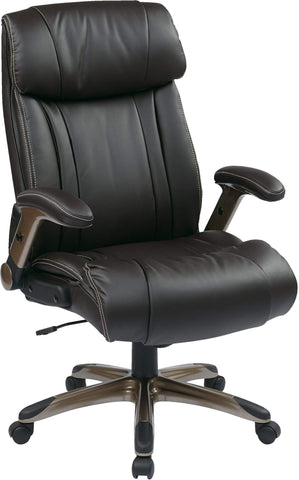 Office Star Work Smart™ Executive Bonded Leather Chair Espresso [ECH38615A-EC1] Office Star Office Chair ECH38615A-EC1