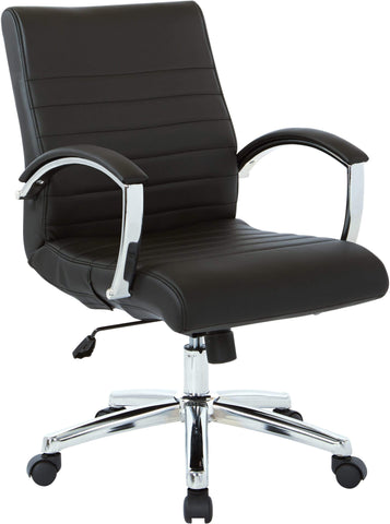 Office Star Work Smart™ Executive Low Back Chair [FL92011C] Office Star Black Executive Chair FL92011C-U6
