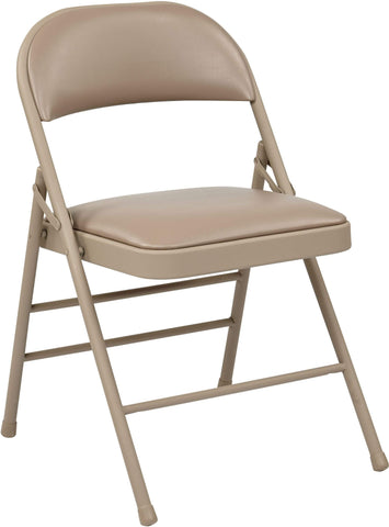 Office Star Work Smart™ Folding Chair Vinyl Set of 4 FF-23324V [FF] Office Star Tan Vinyl Seat Stacking Chair FF-23124V