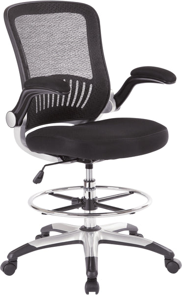 Office Star Work Smart™ Mesh Back Drafting Chair [DCY69006] Office Star Black Mesh Seat Drafting Chair DCY69006-3M