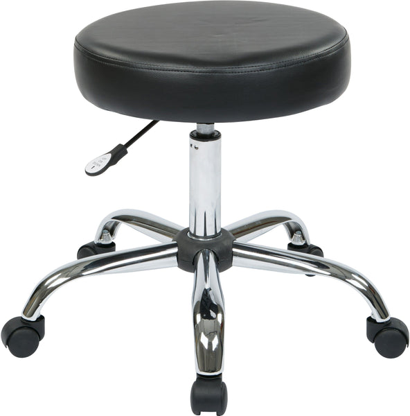 Office Star Work Smart Office Exam Stool with Chrome Finish [ST428V] Office Star Standard Casters Drafting Chair ST428V-3