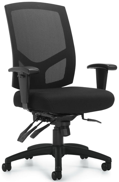 Offices To Go Mesh Back Multi-Function Chair with Arms [OTG11769B] Offices To Go Mesh Chair OTG11769B