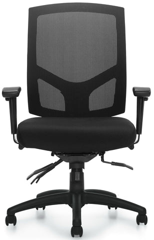 Offices To Go Mesh Back Multi-Function Chair with Arms [OTG11769B] Offices To Go Mesh Chair OTG11769B