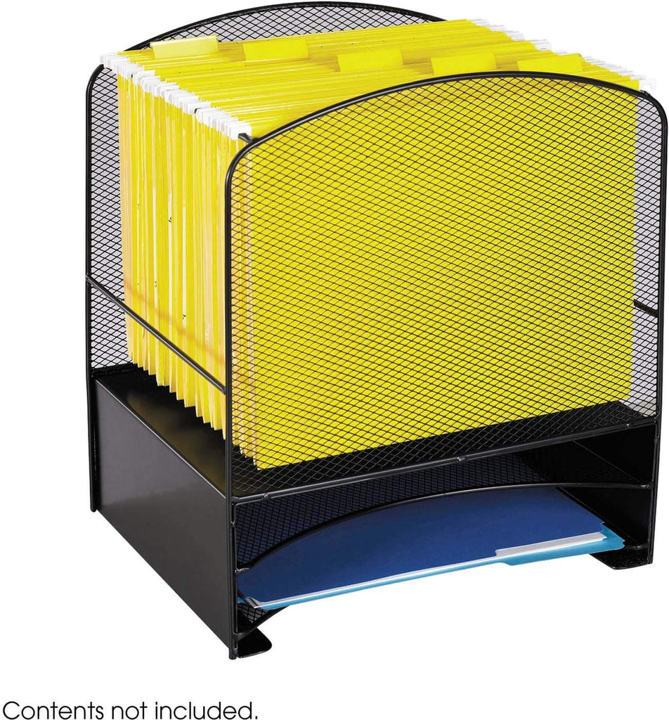 Onyx™ Desk Organizers Hanging File / 2 Horizontal Sorters Mesh Black ...