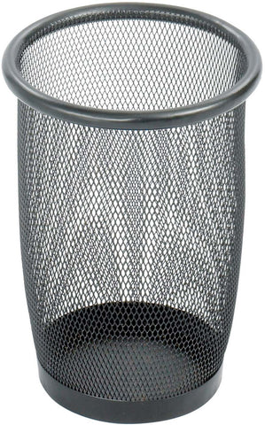 Onyx™ Mesh Trash Can Small Round Black Set of 3 [9716BL] Safco Waste Receptacle 9716BL