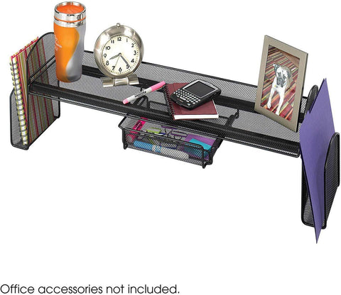 Onyx™ Off-Surface Shelf Mesh Black [3604BL] Safco Desktop Organizer 3604BL