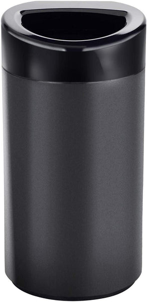 Open Top Trash Can 14 Gallon [9921] Safco Black Waste Receptacle 9921BL