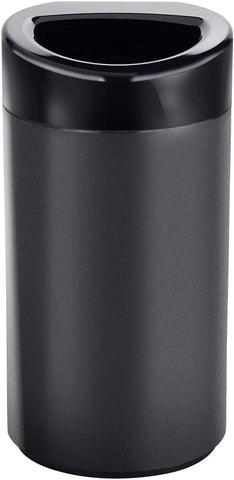Open Top Trash Can 14 Gallon [9921] Safco Black Waste Receptacle 9921BL