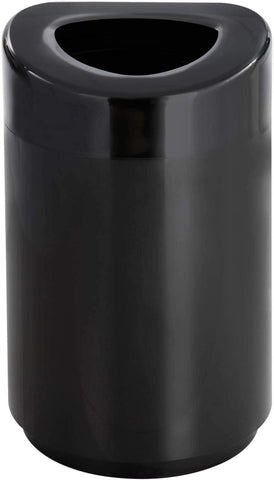 Open Top Trash Can 30 Gallon [9920] Safco Black Waste Receptacle 9920BL