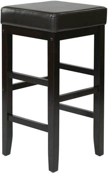 OSP Designs 30" Espresso Faux Leather Stool Espresso Legs [ES30VS3ES] Office Star Bar Stool ES30VS3ES