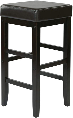 OSP Designs 30" Espresso Faux Leather Stool Espresso Legs [ES30VS3ES] Office Star Bar Stool ES30VS3ES