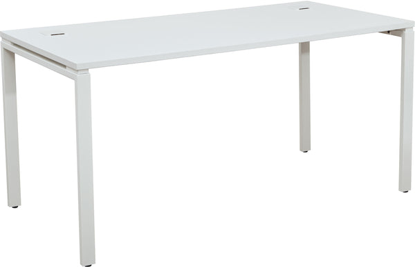 OSP Designs 60” Writing Desk with Top / Metal Legs [PRD3060D] Office Star White Writing Desk PRD3060D-WH