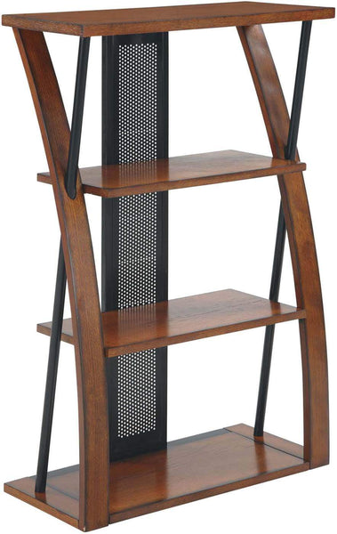 OSP Designs Aurora  Bookcase Powder-Coated Black Accents [AR27] Office Star Bookcase AR27