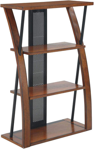 OSP Designs Aurora  Bookcase Powder-Coated Black Accents [AR27] Office Star Bookcase AR27