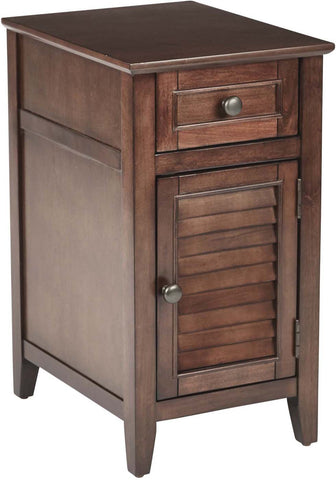 OSP Designs Brooke Chair Side Table Chestnut [BRK08AS-CH] Office Star End Table BRK08AS-CH