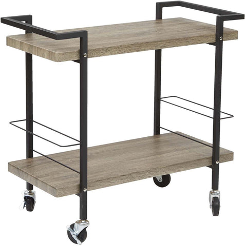 OSP Designs Maxwell Serving Cart Ash / Black Steel Frame [MXW3731-AH] Office Star Serving Cart MXW3731-AH