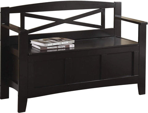 OSP Designs Metro Entry Way Bench Black [MET42-BK] Office Star Bench MET42-BK