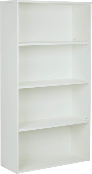 OSP Designs Prado 60" 4-Shelf Bookcase 3/4" Shelves [PRD3260] Office Star White PRD3260-WH