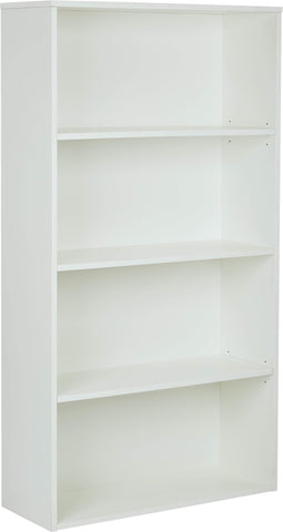 OSP Designs Prado 60" 4-Shelf Bookcase 3/4" Shelves [PRD3260] Office Star White PRD3260-WH