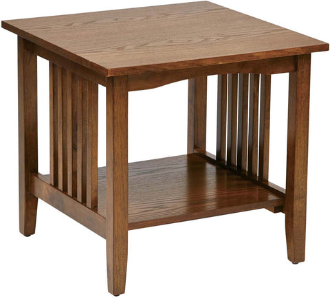 OSP Designs Sierra Mission End Table In Oak [SRA09-AH] Office Star End Table SRA09-AH