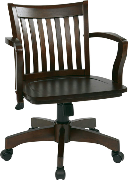 OSP Designs Wood Bankers Desk Chair [105] Office Star Espresso Home Office Chair 105ES