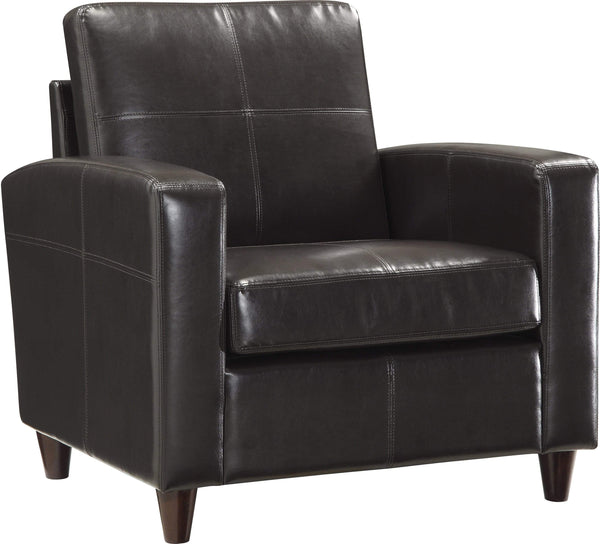 OSP Furniture® Black or Expresso Bonded Leather Club Chair Espresso Legs [SL2811] Office Star Expresso Bonded Leather Club Chair SL2811-EC1