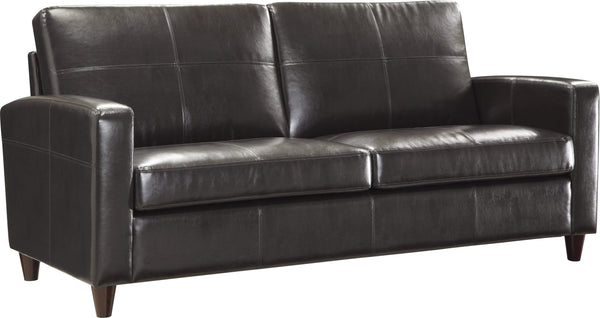 OSP Furniture® Black or Expresso Bonded Leather Sofa Espresso Legs [SL2813] Office Star Expresso Bonded Leather Sofa SL2813-EC1