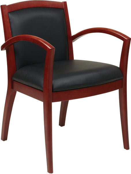 OSP Furniture® Napa Cherry Guest Chair Full Cushion Back [NAP97CHY] Office Star Black NAP97CHY-EC3
