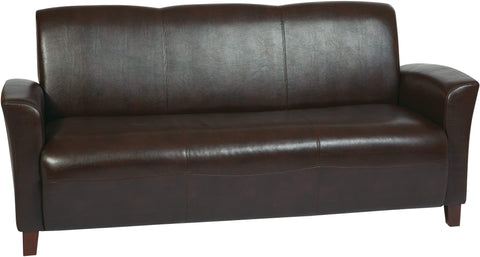 OSP Furniture® Wine Eco Leather Lounge Sofa [SL2273EC6] Office Star Mocha -EC9 / Standard Tailgate Delivery Sofa SL2273EC9