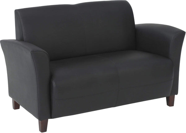 OSP Furniture® Wine Eco Leather Office Loveseat [SL2272EC6] Office Star Black -EC3 / Standard Tailgate Delivery Loveseat SL2272EC3