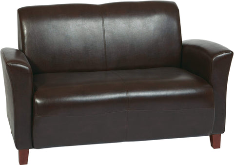 OSP Furniture® Wine Eco Leather Office Loveseat [SL2272EC6] Office Star Mocha -EC9 / Standard Tailgate Delivery Loveseat SL2272EC9