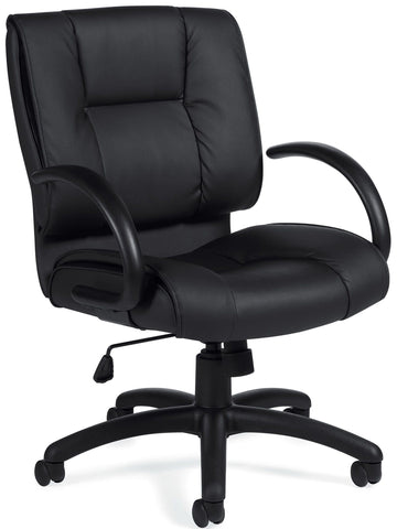 OTG&trade; Luxhide Mid Back Executive Chair [OTG2701] Offices To Go Mid Back Desk Chair OTG2701