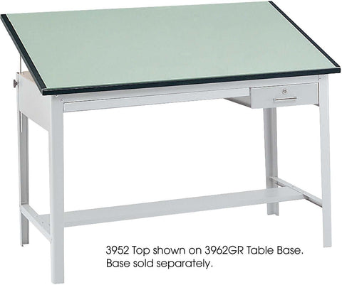 Precision Tabletop 60 x 37 1 / 2" Green Tinted [3952] Safco Drafting Table 3952