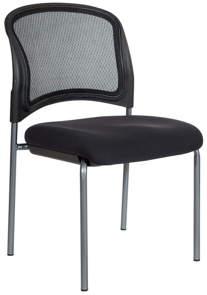 Pro Line II Armless Mesh Back Guest Chair [86724R-30] Office Star Mesh Chair 86724R-30