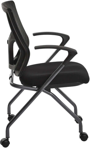 Pro-Line II™ ProGrid® Checkered Mesh Back Folding Chair Titanium Set of 2 [84270-30] Office Star Mesh Chair 84270-30