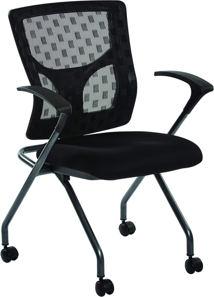 Pro-Line II™ ProGrid® Checkered Mesh Back Folding Chair Titanium Set of 2 [84270-30] Office Star Mesh Chair 84270-30