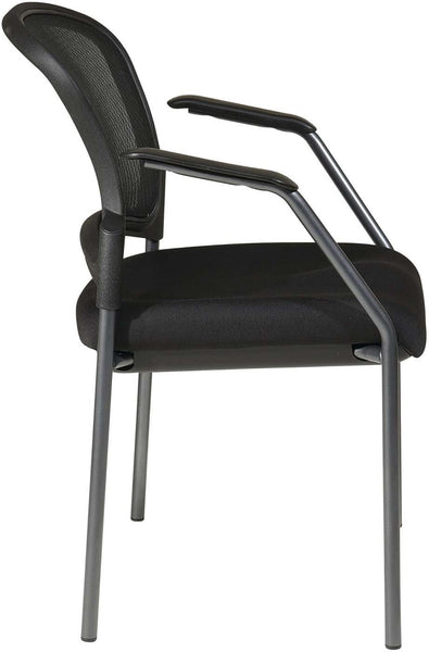 Pro-Line II™ ProGrid Contour Back Titanium Visitors Arm Chair [86710-30] Office Star 86710-30