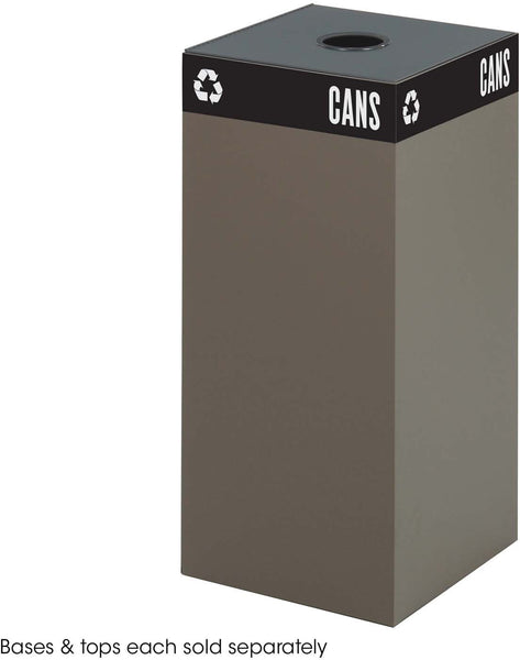 Public Square® Recycling Trash Can Base 31 Gallon [2982] Safco Brown Waste Receptacle 2982BR