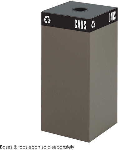Public Square® Recycling Trash Can Base 31 Gallon [2982] Safco Brown Waste Receptacle 2982BR