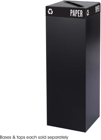 Public Square® Recycling Trash Can Base 42 Gallon [2984] Safco Black Waste Receptacle 2984BL