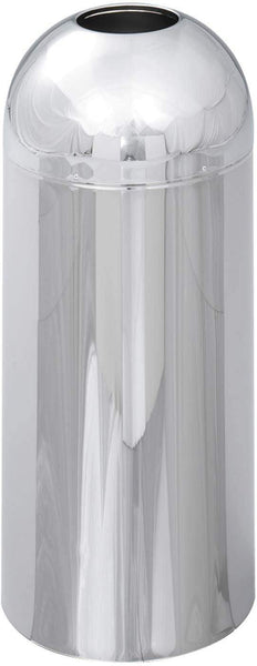 Reflections Trash Can Open Top Dome 15 Gallon Silver [9875] Safco Waste Receptacle 9875