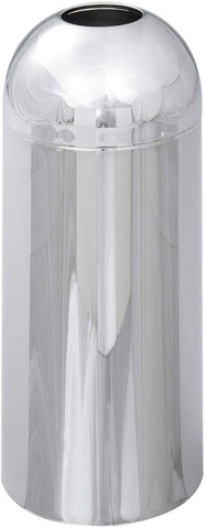 Reflections Trash Can Open Top Dome 15 Gallon Silver [9875] Safco Waste Receptacle 9875