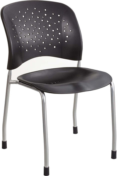 Reve™ Guest Chair Straight Leg Round Back [6805] Safco Black Guest Chair 6805BL