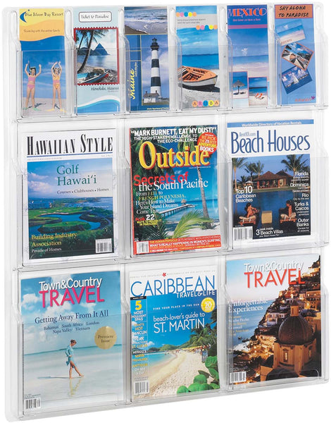 Reveal™ 6 Magazine and 6 Pamphlet Display [5606CL] Safco Literature Stand 5606CL