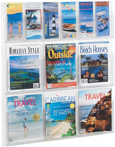 Reveal™ 6 Magazine and 6 Pamphlet Display [5606CL] Safco Literature Stand 5606CL