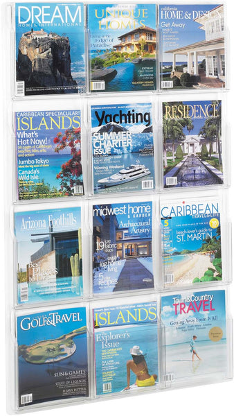 Reveal™ Literature Organizer Display 12 Magazine [5602CL] Safco Literature Stand 5602CL