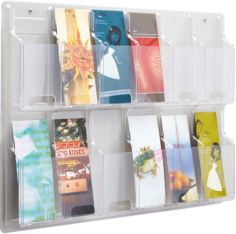 Reveal™ Literature Organizer Display 12 Pamphlet [5604CL] Safco Literature Stand 5604CL